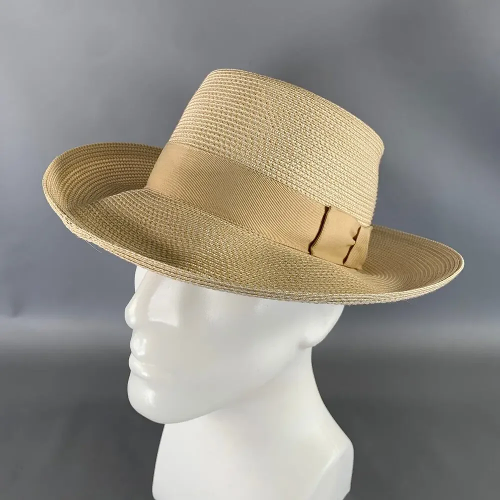 ERIC JAVITS Cream Tan Woven Hats
